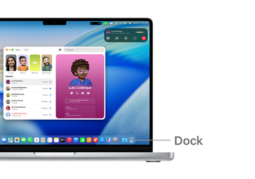 Uma visão da navegação do macOS, como os controles da janela.