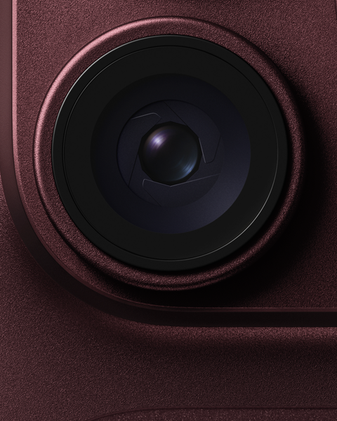 Pagrindinės kameros objektyvas su kintama diafragma Burgundijos spalvos „iPhone 18 Pro“
