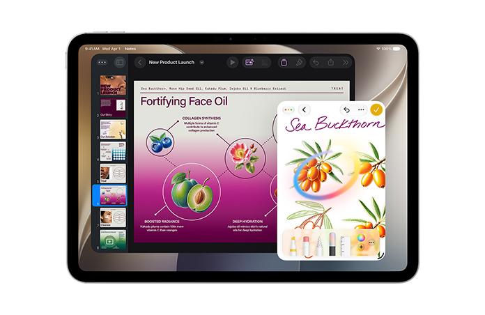 iPad 展示影像魔術棒將草圖變成影像