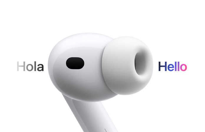 AirPods Pro 3 耳機展示用即時翻譯功能將西班牙文翻譯成英文
